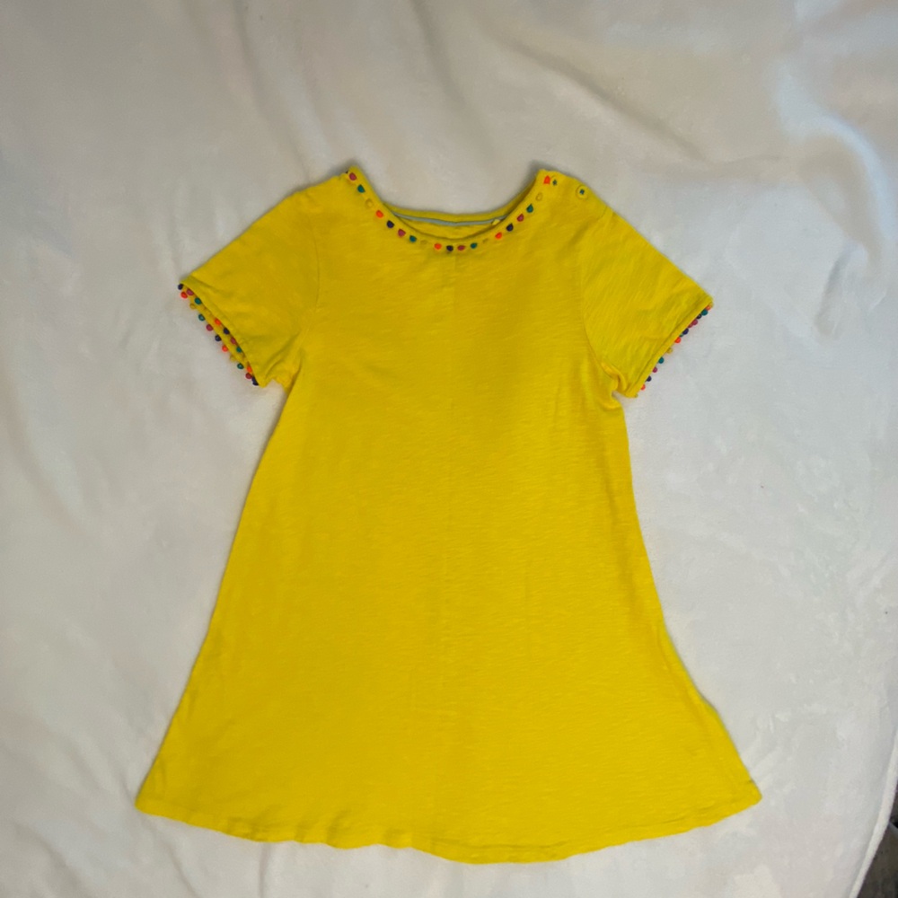 Boden Bright Yellow Dress with Colorful Accents
